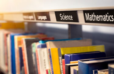 Library education reference books on math and science STEM subjects vital for academic study in computer science, AI and engineering.